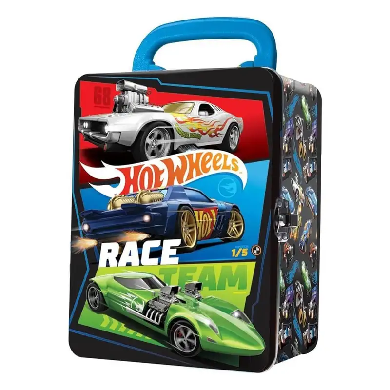 Mattel Hot Wheels Hwcc2-23K Maletin Metalico Para Guardar Autos A Escala _ Diseno Metalico