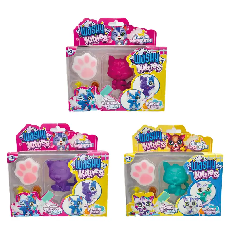 Nasa K02Wfk02 Washy Friends Gatitos + Accesorios Caja De Ventana / 3 Surtidos