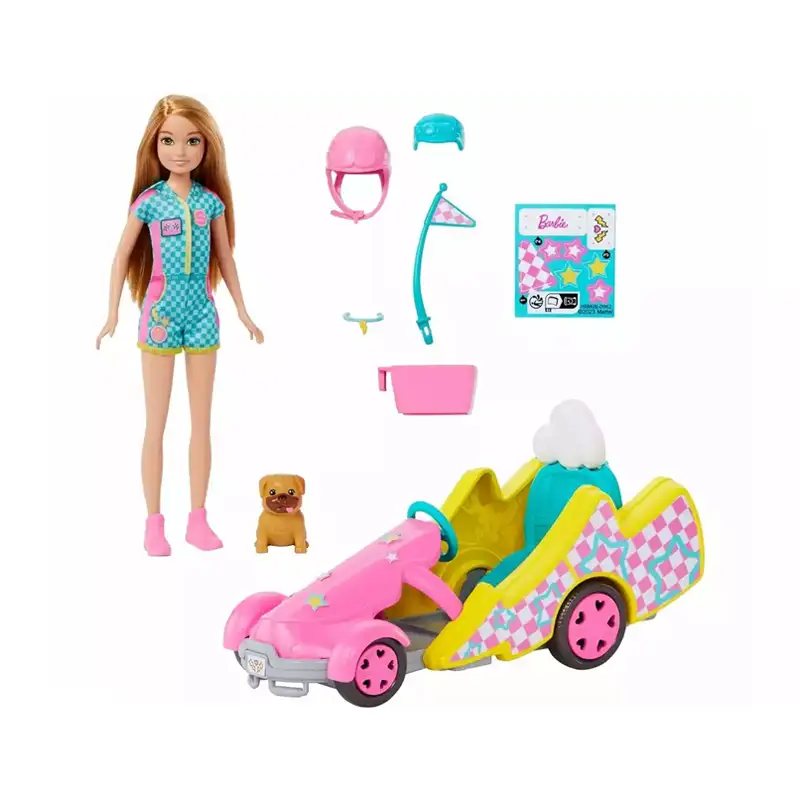 Mattel Barbie Hrm08 Barbie Stacie Al Rescate Con Go-Kart