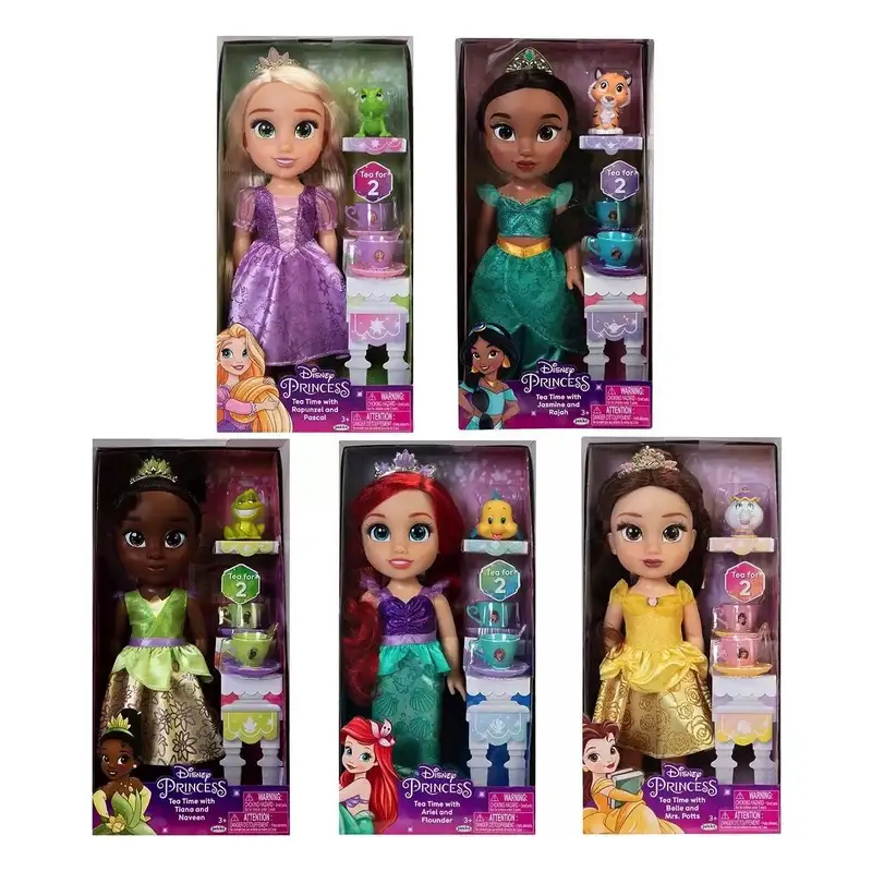 Jakks Pacific Disney Princesas 264364 Muneca Bebe Con Cuerpo Moldeado Y Juego De Te