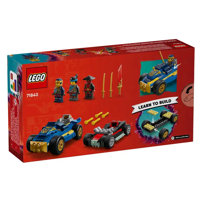 Lego Ninjago 71840 Duelo De Autos De Carrera Rogue Vs Drix