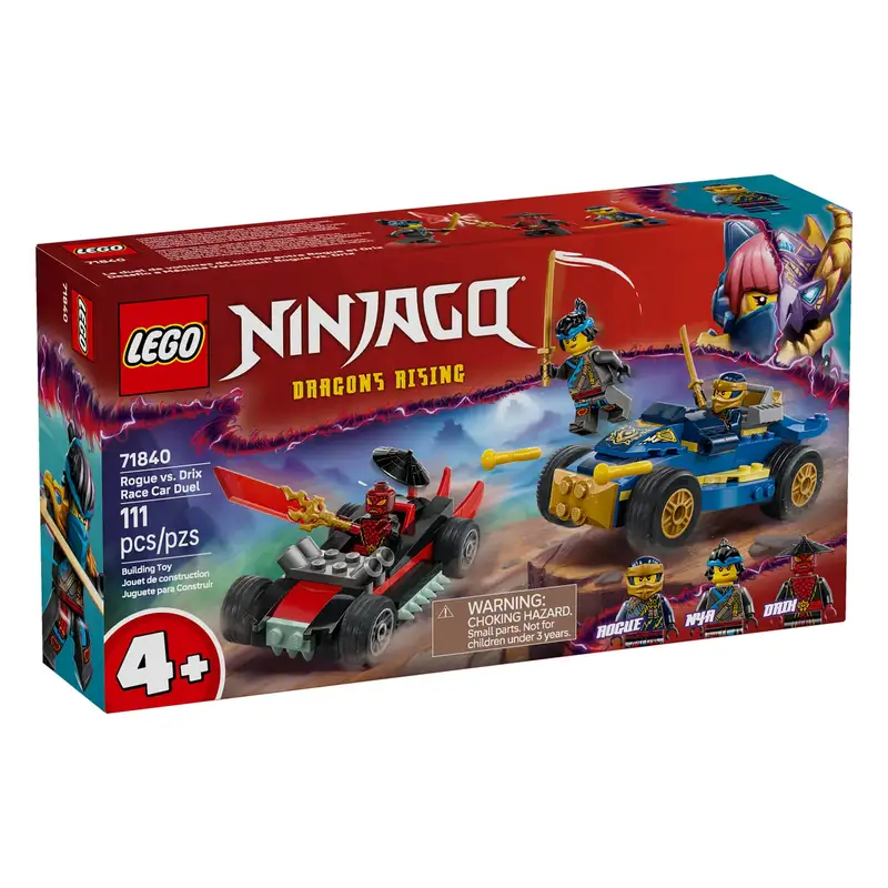 Lego Ninjago 71840 Duelo De Autos De Carrera Rogue Vs Drix