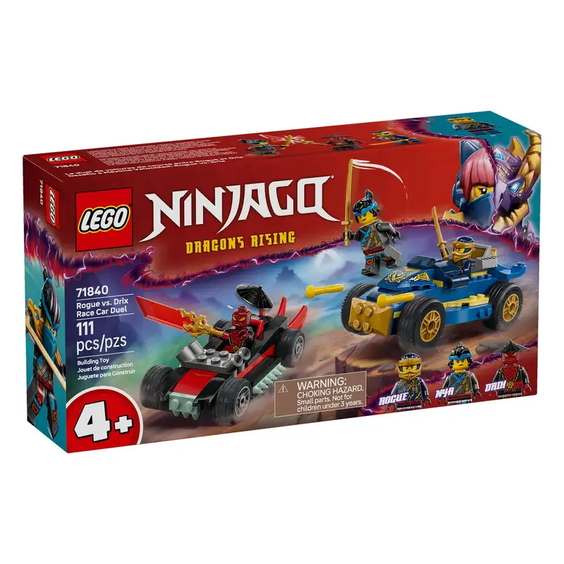 Lego Ninjago 71840 Duelo De Autos De Carrera Rogue Vs Drix