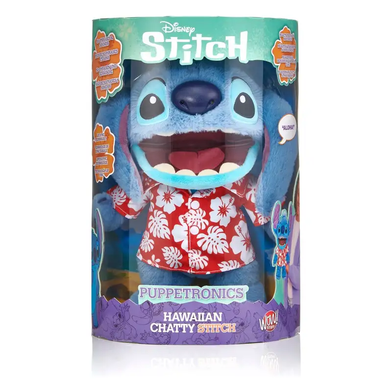 Wow! Stuff Stitch Dis-1027-01 Hawaiano Puppetronic Interactivo Fx De 20Cm