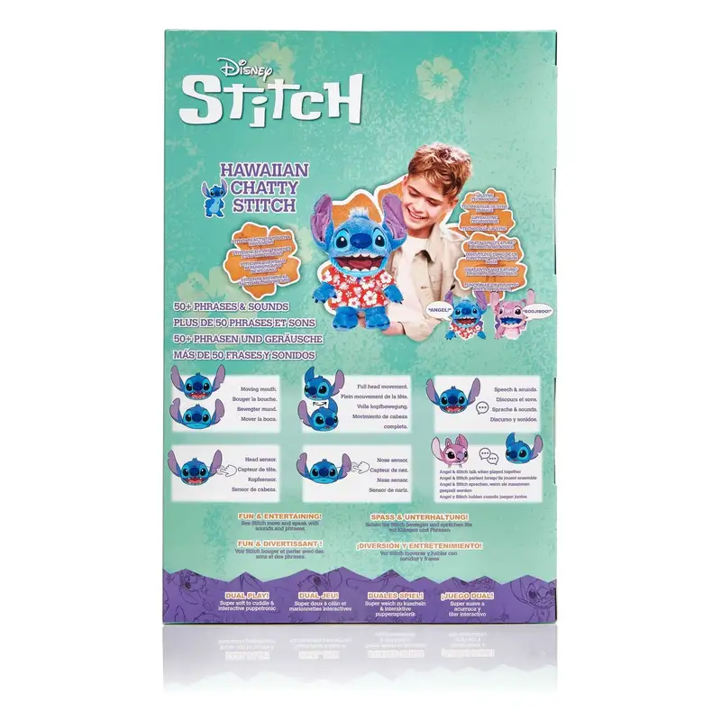 Wow! Stuff Stitch Dis-1027-01 Hawaiano Puppetronic Interactivo Fx De 20Cm