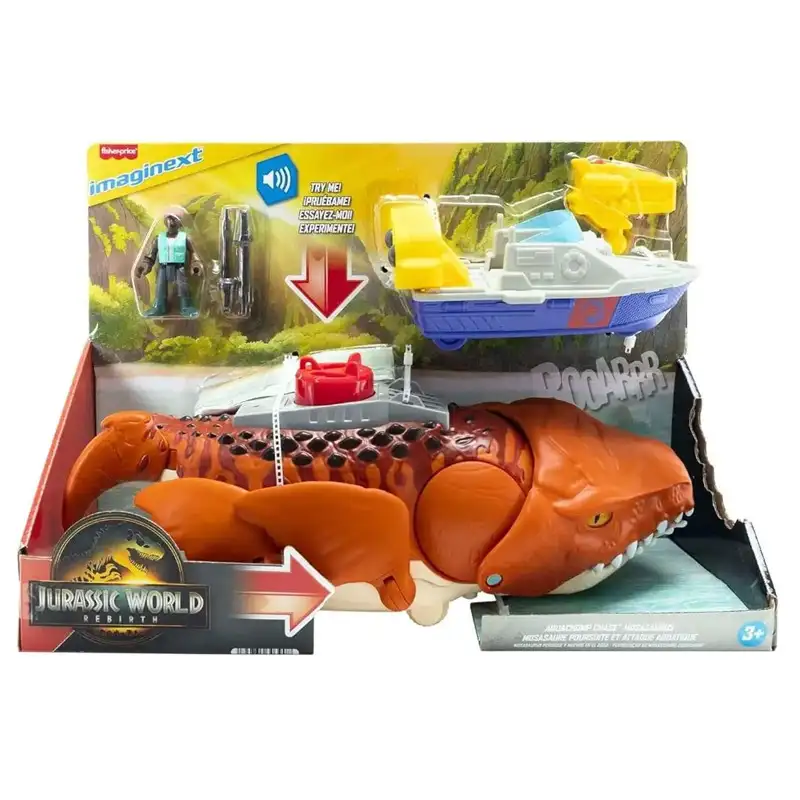 Mattel Jurassic World Jfr23 Dinosaurio Mosasaurio Articulado