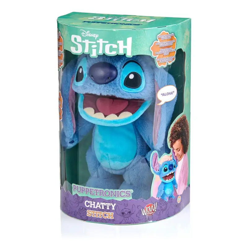 Wow! Stuff Stitch Dis-1025-01 Puppetronic Interactivo Real Fx De 20Cm