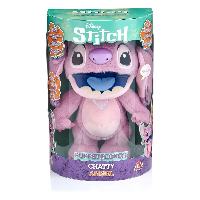 Wow! Stuff Stitch Dis-1026-01 Angel Puppetronic Interactivo Fx De 20Cm