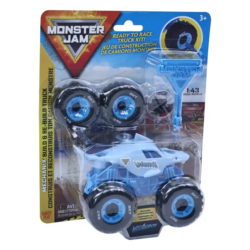Spin Master Monster Jam 5004478 Mechanix 1 43 Construye Y Reconstruye Megalodon