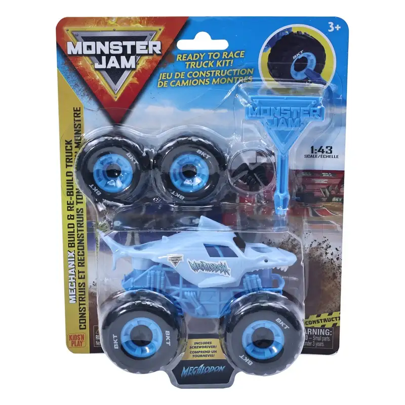 Spin Master Monster Jam 5004478 Mechanix 1 43 Construye Y Reconstruye Megalodon