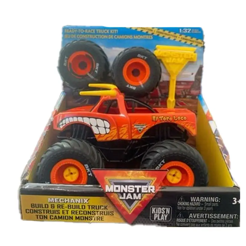 Spin Master Monster Jam 5004572 Mechanix 1 32 Construye Y Reconstruye El Toro Loco - Tpr