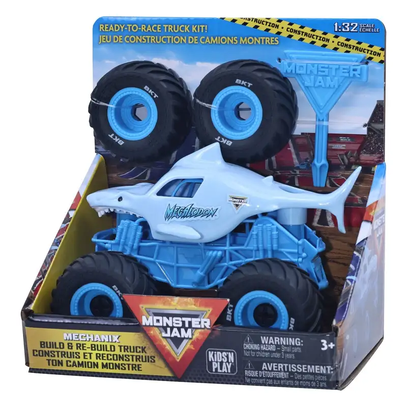 Spin Master Monster Jam 5004574 Mechanix 1 32 Construye Y Reconstruye Megalodon - Tpr