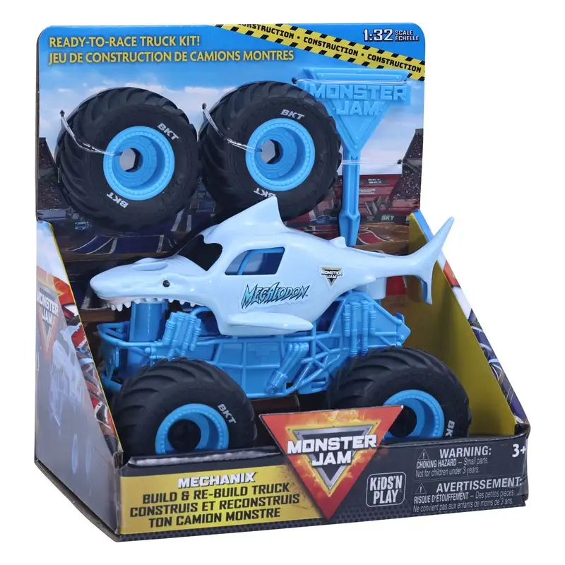 Spin Master Monster Jam 5004574 Mechanix 1 32 Construye Y Reconstruye Megalodon - Tpr