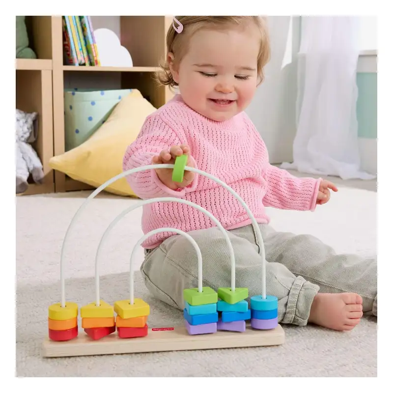 Mattel Fisher Price Jfg15 Juega Y Cuenta En El Arcoiris De Madera