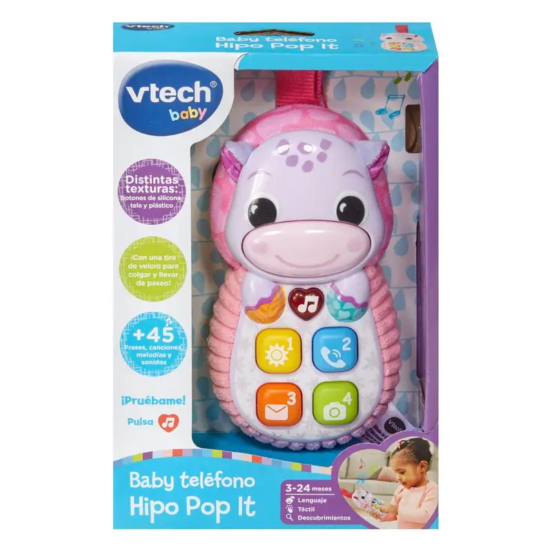 Vtech Baby 80-566857 Telefono De Bebe Hipo Pop It Rosa
