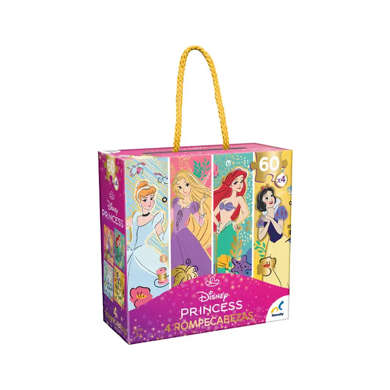 Novelty Disney Princesas Jca-4693F Rompecabezas 4 En 1 60 Piezas