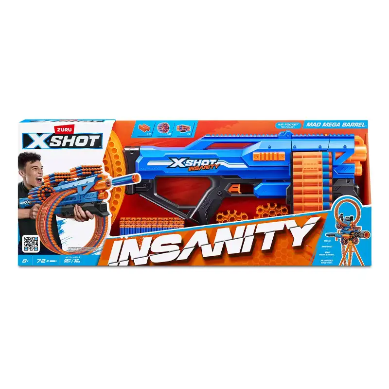 Zuru Xshot 36609 Lanzador Insanity Serie Mad Mega Barrel