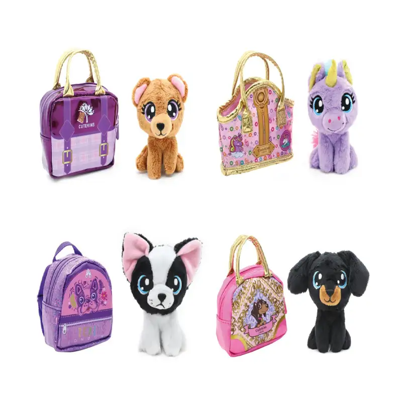 Fun Ville  35055 Cutekins Peluches Realista 4 Pulgadas Cachorros Con Sonidos