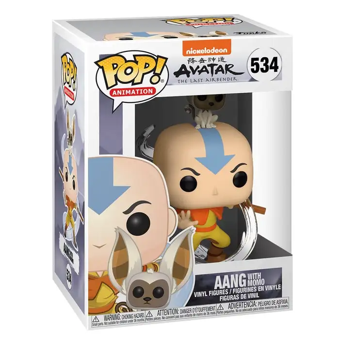Funko Pop! 36463 Buddy Avatar Aang Con Momo Figura De Vinil