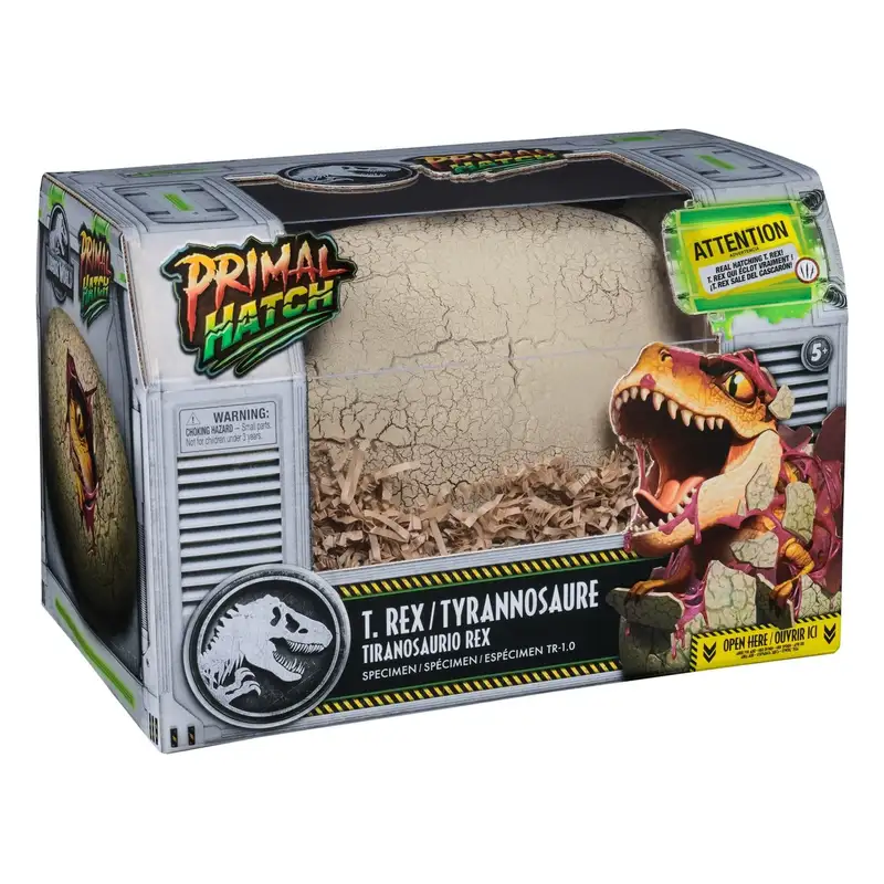Spin Master Jurassic World 6072462 Primal Hatch Jurassic T Rex Interactivo