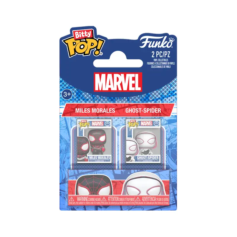 Funko Pop! 88938 Bitty Spiderman Paquete 2 Miles Morales Y Spider Gwen Figuras Vinil