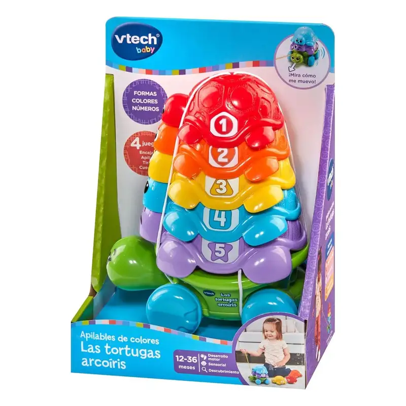Vtech Baby 80-609322 Apilables De Colores Tortugas Arcoiris