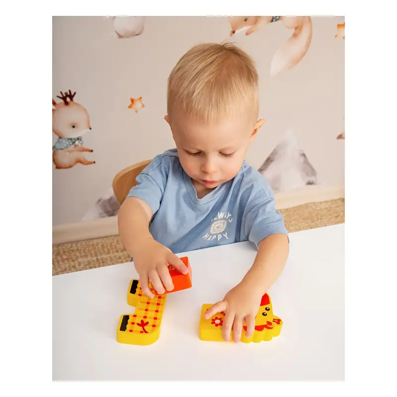 Kids Hits Blocks Kh20-003 Jirafa Amigable De Madera