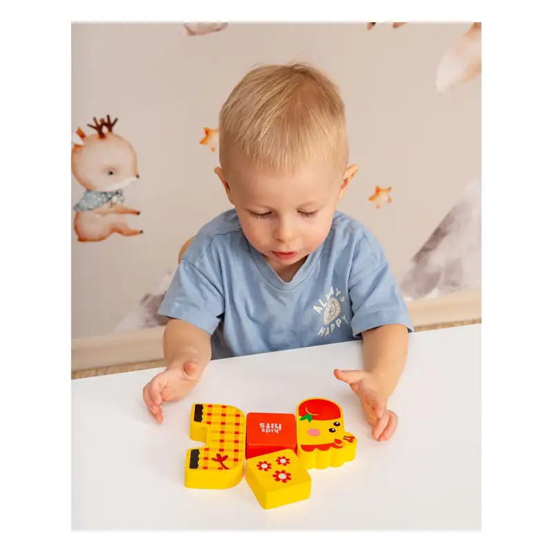 Kids Hits Blocks Kh20-003 Jirafa Amigable De Madera