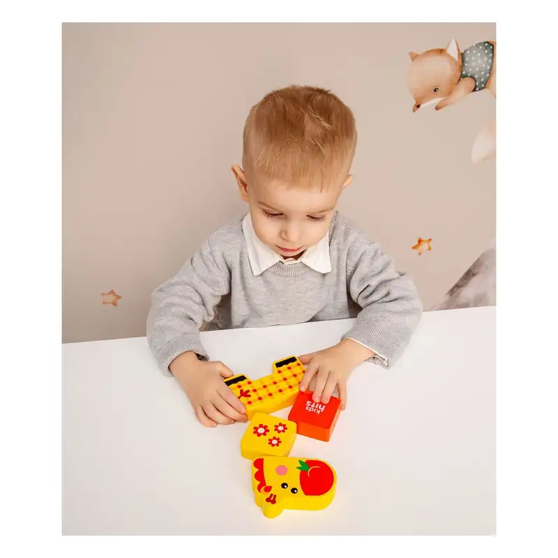 Kids Hits Blocks Kh20-003 Jirafa Amigable De Madera