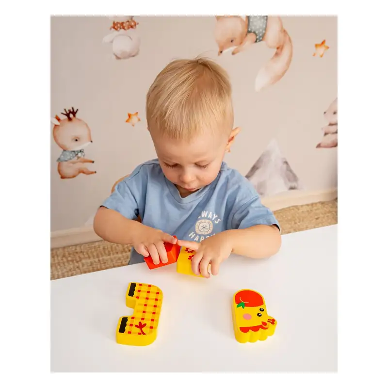 Kids Hits Blocks Kh20-003 Jirafa Amigable De Madera