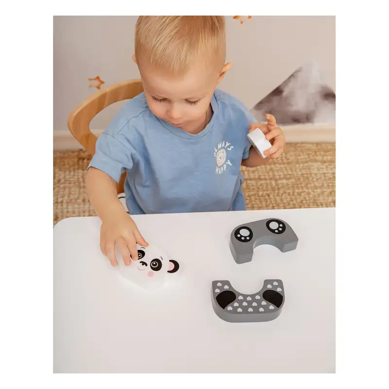 Kids Hits Blocks Kh20-004 Lindo Panda De Madera