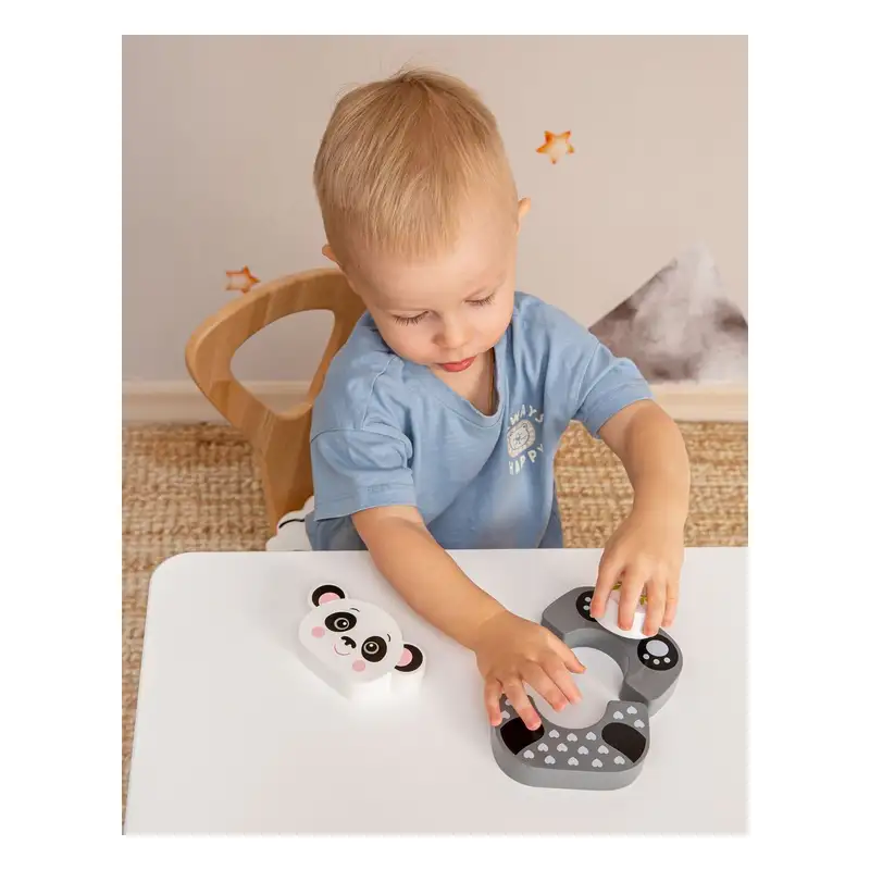 Kids Hits Blocks Kh20-004 Lindo Panda De Madera
