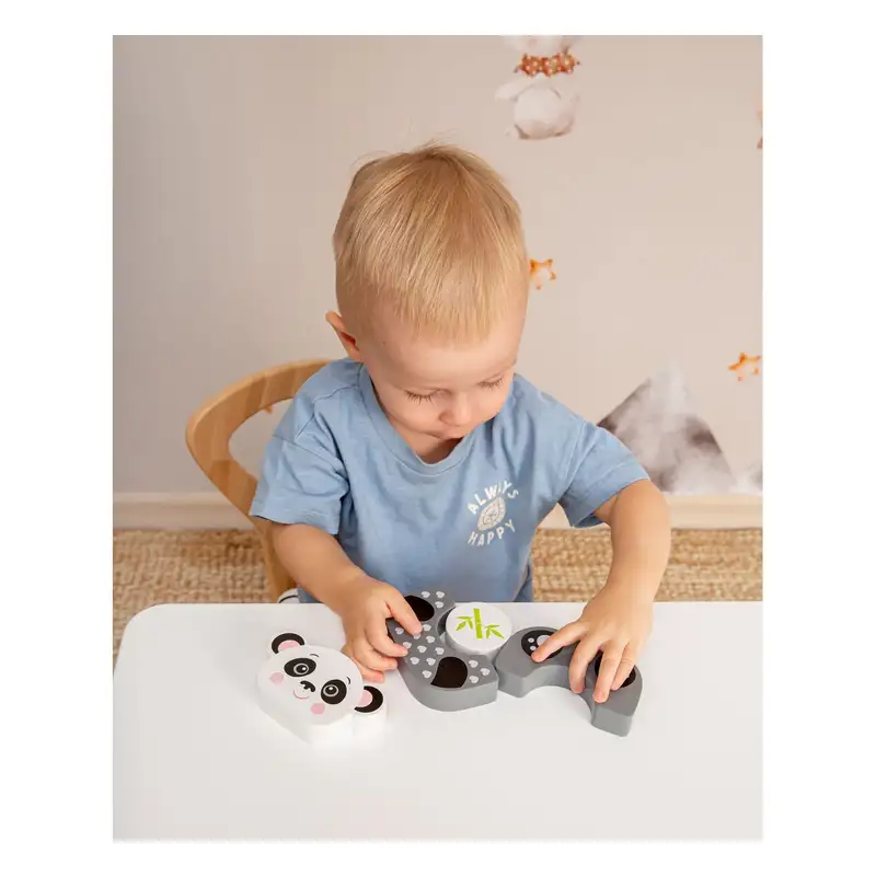 Kids Hits Blocks Kh20-004 Lindo Panda De Madera