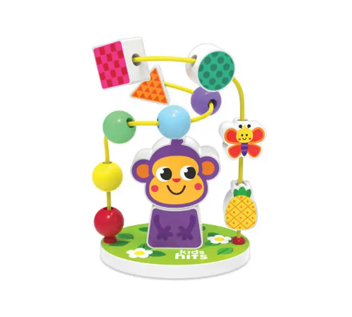 Kids Hits  Kh20-077 Laberinto De Cuentas De Madera Mono Divertido