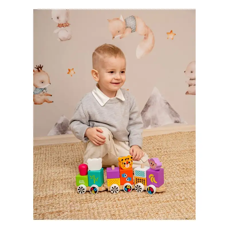 Kids Hits Kh20-021 Tren De Madera Amigos Felices