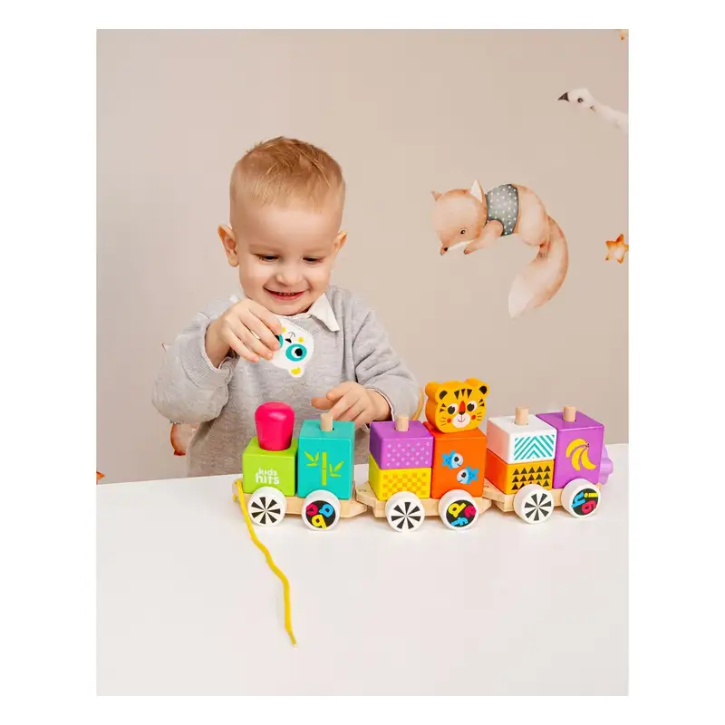Kids Hits Kh20-021 Tren De Madera Amigos Felices