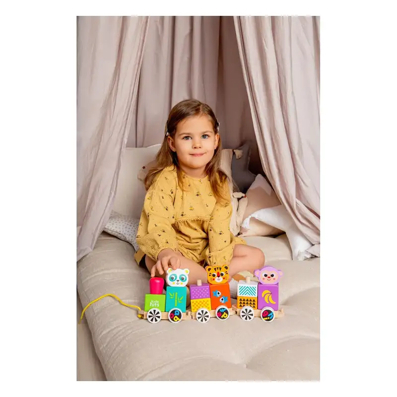 Kids Hits Kh20-021 Tren De Madera Amigos Felices