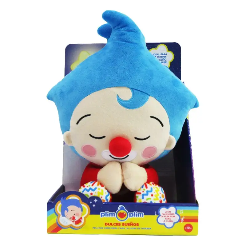 Arbex Toys Plim Plim 8403 Payaso Dormilon Con Musica Peluche 30 Cm