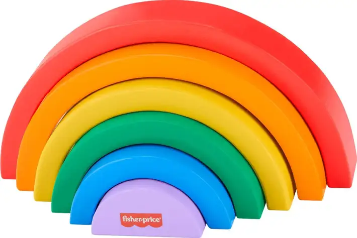 Mattel Fisher Price Hxt73 Arcoiris Apilable De Madera Fisher Price