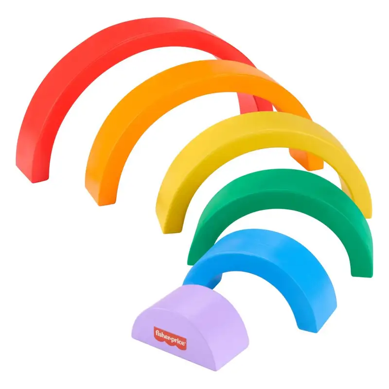 Mattel Fisher Price Hxt73 Arcoiris Apilable De Madera Fisher Price