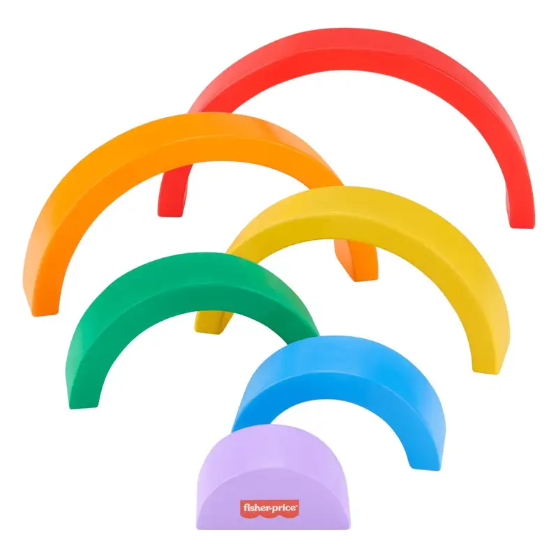 Mattel Fisher Price Hxt73 Arcoiris Apilable De Madera Fisher Price