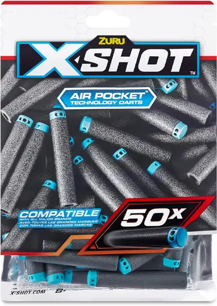 Zuru Xshot 36588 Excel 50Pk Dardos De Recarga Y Bolsa Aluminio 24 Piezas