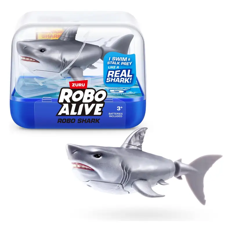 Zuru Robo Alive 71165Uq1 Activado Agua Tiburon Nadador Cubo Serie 1