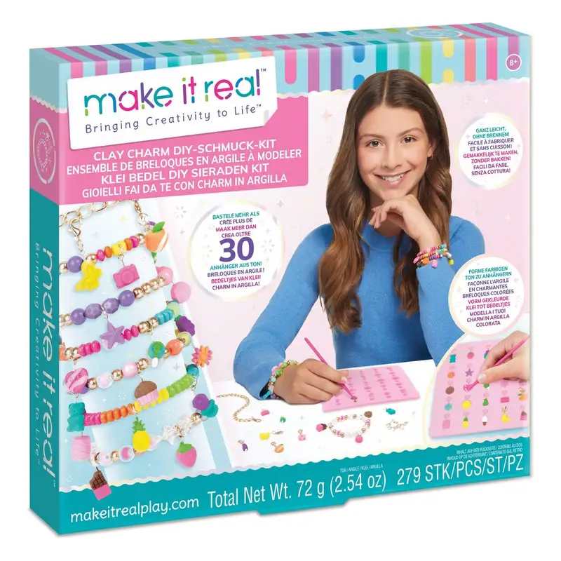 Make It Real Diy 1422 Kit De Joyeria Con Dijes De Arcilla