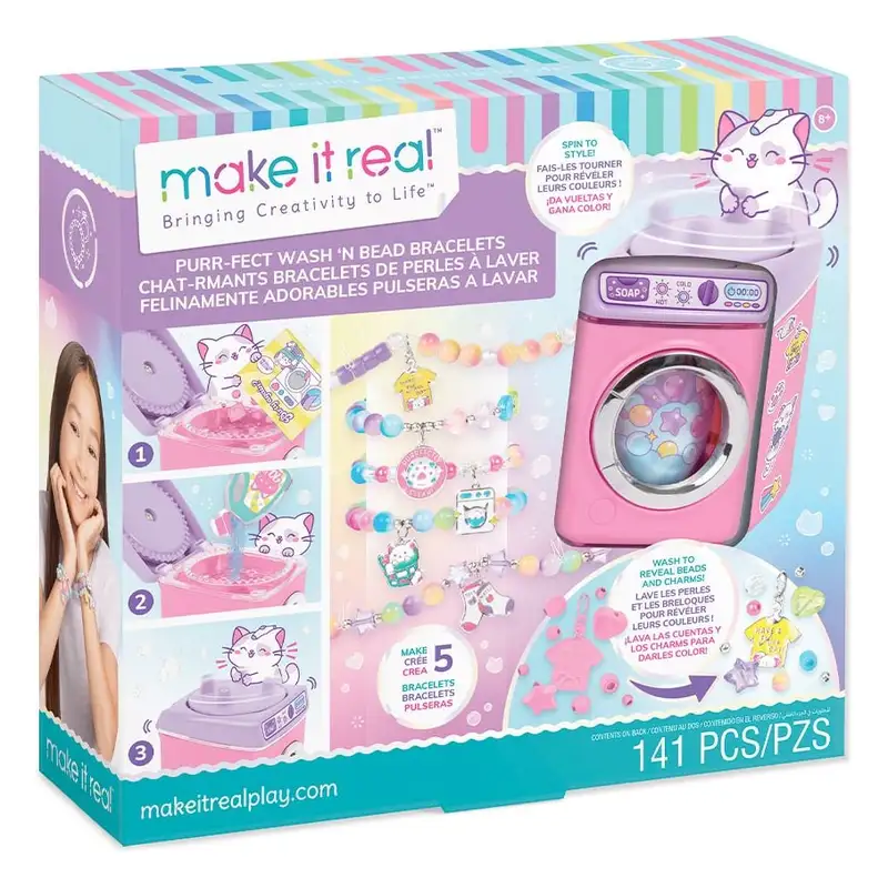 Make It Real Diy 1466 Set De Pulseras Lava Y Ensarta Gatitos