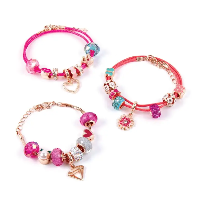 Make It Real Diy 1722 Pulseras Con Dijes Halo: Piensa En Rosa