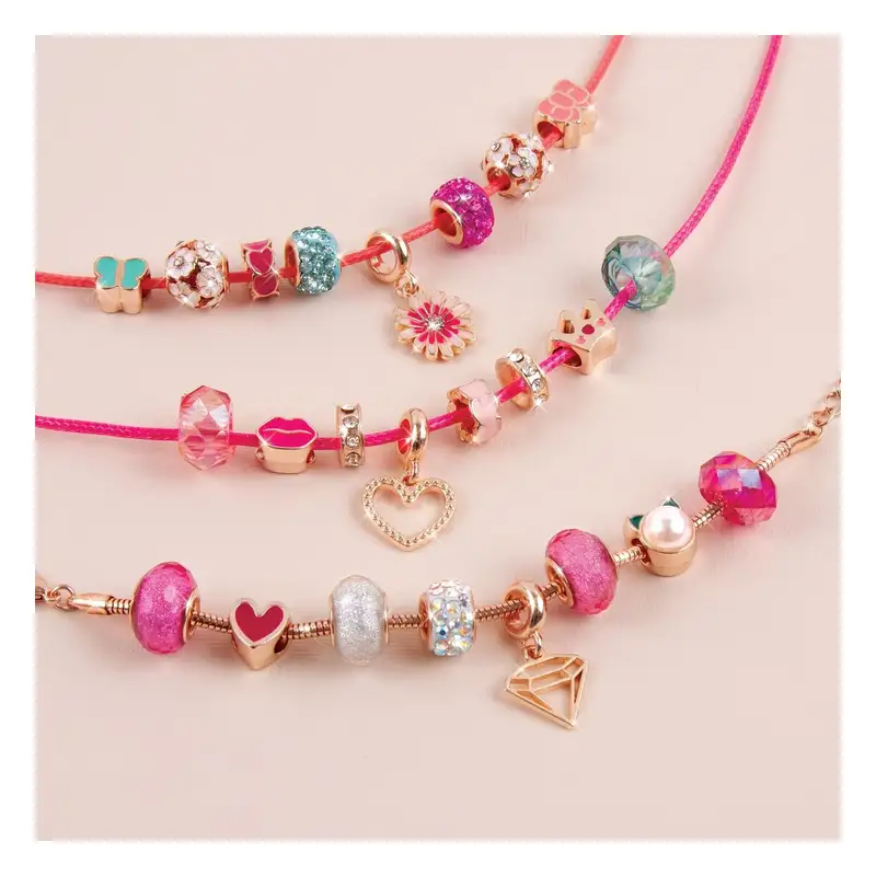 Make It Real Diy 1722 Pulseras Con Dijes Halo: Piensa En Rosa