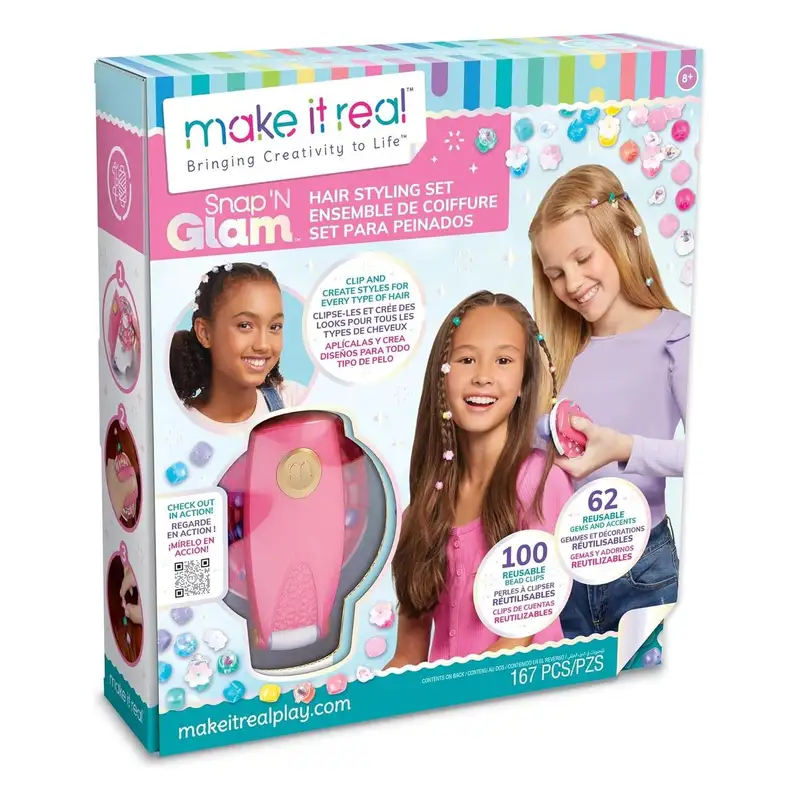 Make It Real Diy 1760 Set De Peinado Glam Con Broches