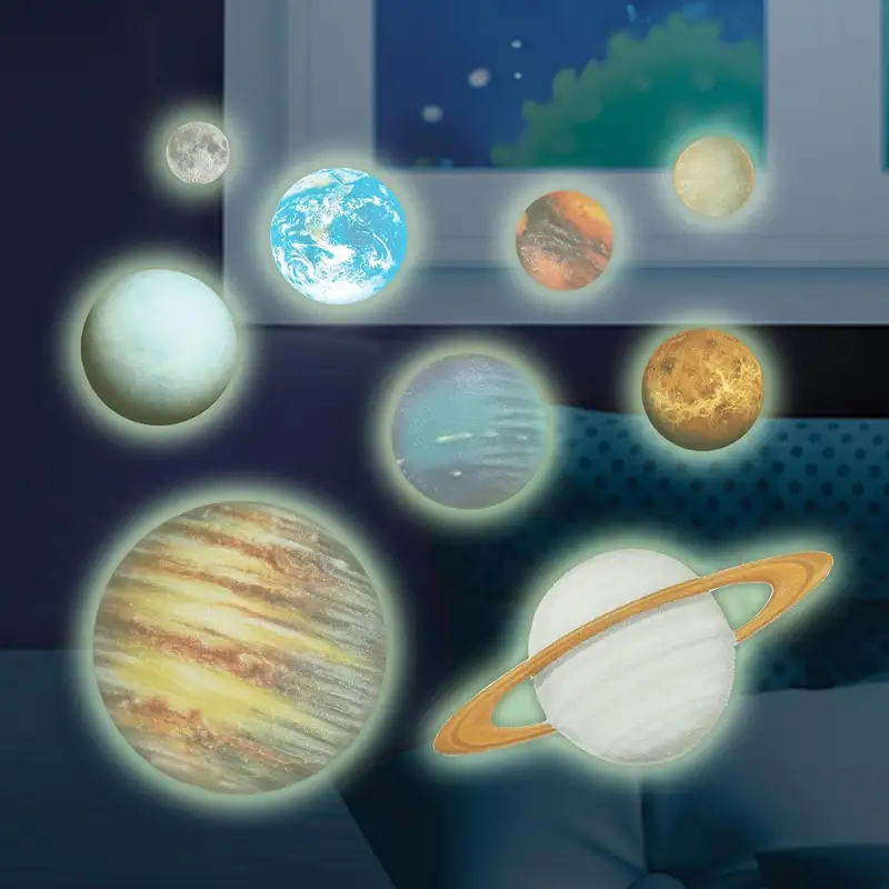Buki France Glow Space 3Df10 Sistema Solar Que Brilla En La Oscuridad