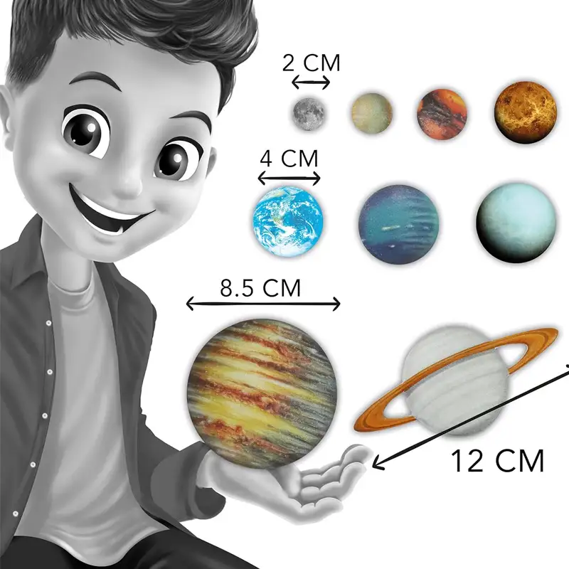 Buki France Glow Space 3Df10 Sistema Solar Que Brilla En La Oscuridad